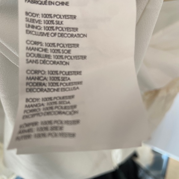 Club Monaco v-neck blouse with silk sleeves - Picture 4 of 4